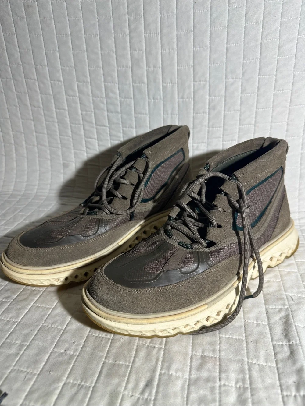 Cole Haan Men's 5.Zerogrand Work Chukka Boots in the Morel/Scarab/Ivory colorway